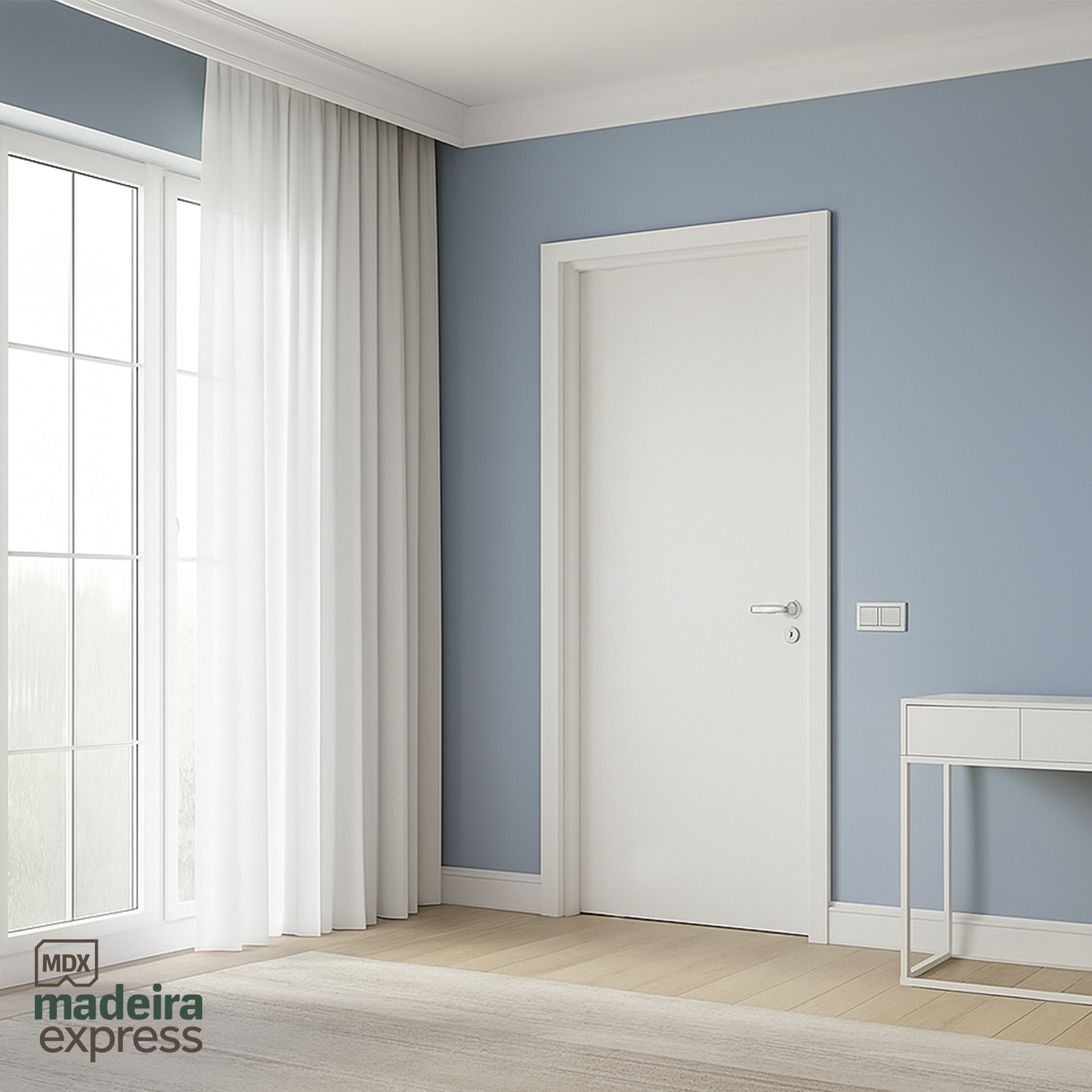 Porta Lisa Colmeia - Primer Branco